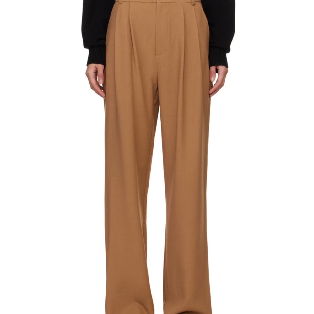 Anine Bing Brown Wide-Leg Trousers